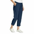 thumbnail image 3 of Eddie Bauer Capri Pants for Women with Side Zipprer Cargo Pocket - Women's Hiking Pants with Belt Loop - Ripstop Capri (Blue, 10), 3 of 5