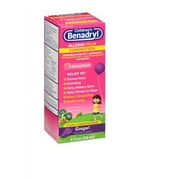 Benadryl-D Childrens Allergy and Sinus Liquid Grape 4 oz (Pack of 4)