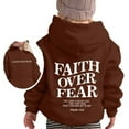 thumbnail image 4 of Weebloom Girls Hoodie Jesus Girl Hoodies Sweatshirts For Toddler To Big Kids Hoodie Letter Long Sleeve Pocket Hoodie Jacket Outwear Coffee 3-4 Years, 4 of 4