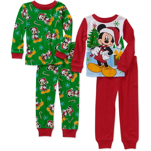 Online Baby Toddler Boy Christmas Character Cotton Pajamas, 2 Sets Christmas Boy Pajamas
