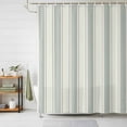 thumbnail image 5 of Decorative Shower Curtain Farmhouse Polyester Fabric Waterproof Bath Shower Curtains Bathroom Accessories Green Stripe Shower Curtain 60x72 Inch for Home Hotel Modern Farmhouse Geometric Striped, 5 of 9