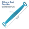 thumbnail image 2 of Silicone shower brush, exfoliating and lengthening silicone body back scrubber, easy to clean, 2 of 4