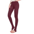 thumbnail image 3 of LIaqionyy Thermal Leggings for Women Base Layer Winter Warm Stretchy Elastic Waist Fleece Lined Tights Cold Weather, 3 of 7