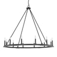thumbnail image 2 of Chandelier 12 Light Black Iron In Urban/Industrial Style 41.5 High By 48 Wide     -Traditional Installation Capital Lighting 4912Bi-000, 2 of 4