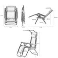 thumbnail image 5 of 2 PCS Zero Gravity Chair Lounge Patio Chairs With Canopy Cup Holder, 5 of 8