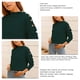thumbnail image 5 of Tops para mujer, blusa de manga larga con cuello redondo, suéter de cuello redondo para mujer, funcionalidad versátil, 5 of 6