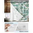 thumbnail image 3 of No Hook Cloth Fabric Shower Curtain with Snap in Liner, Teal Paisley Floral Waterproof Shower Curtains Set with See Through Top Window, Boho Traditional Vintage Ethnic Bath Curtains Shower 54"x78", 3 of 6