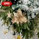thumbnail image 5 of 12 piezas flores artificiales Fiudx polvo dorado decoración del hogar adornos de corona, 5 of 6