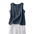 thumbnail image 4 of WAYUTE Womens Tank Tops Crewneck Sleeveless Solid Color Breathable Basic Shirts Loose Fit Camisole Top Trendy Beach Casual Outdoor, 4 of 7