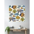 thumbnail image 2 of Aquatic Wonders Seamless Pattern, Pattern Features A Theme With Elements Such As Coral, Sea Stars, And Various Shells. Poster Wall Art, Modern Wall Decor, 16x16 UNFRAMED, 2 of 3