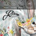 thumbnail image 6 of Easter Plaid Cloth Napkins, Spring Watercolor Bunny Flower Teal Checkered Washable and Reusable Dinner Napkins Set of 6, Table Napkin for Kitchen Party Birthday Wedding Hotel Housewarming 20"x20", 6 of 9