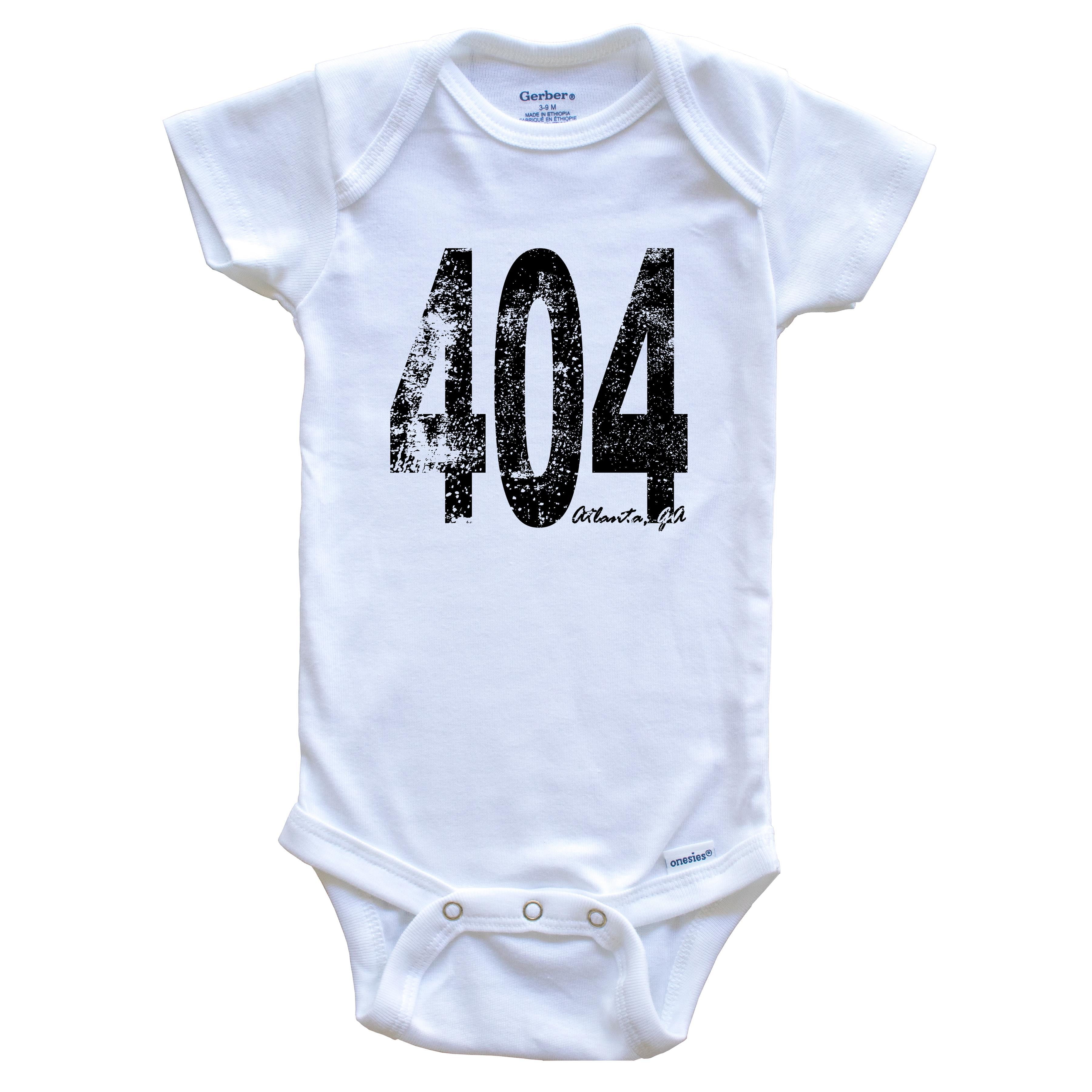 404 Atlanta Georgia Area Code Baby Onesie One Piece Baby Bodysuit 0 3 Months White Walmart Com