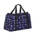 thumbnail image 2 of Disketp Skull flower leaf purple Bolsa de Viaje Tipo Duffle, Bolso de Mano para Fin de Semana para Mujer, Bolsa de Gimnasio Ligera para Hombre, Esencial para Viajes, 2 of 7