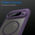 thumbnail image 4 of Dteck Magnetic Case for Google Pixel 9 Pro XL,Shockproof TPU+PC Matte Translucent Back Slim Protective Case Compatible with MagSafe Cover for Google Pixel 9 Pro XL,Purple, 4 of 6