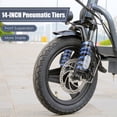 thumbnail image 4 of Toytexx Adult Electric Scooter with Seat, 750W Brushless Motor, 14-Inch Pneumatic Tires, Front and Rear Disc Brakes, LCD Display, LED Lights, Rear Basket, Foldable Design, 4 of 9