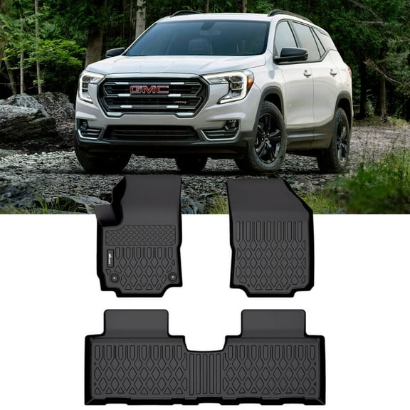 Nilight TPE Floor Mats for Chevy Equinox GMC Terrain 2018 2019 2020 2021 2022 2023 2024,All Weather Custom Fit Heavy Duty Floor Liners
