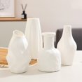thumbnail image 5 of chaungfeng Decorative Flowers Vase, Nordic Modern Abstract Vase for Bouquet Entryway Home, Non Fragile Vase Art Tabletop Decoration Warm House Gift Wedding Dining Table Bookshelf, White S, 5 of 6
