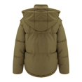thumbnail image 4 of Tiqkatyck Puffer Jacket Womens Clearance, Women's Solid Color Stand Collar Cotton Coat Slim Fashion Small Button Down Cotton Coat, Womens Winter Tops, Winter Coats for Women Khaki XL, 4 of 4