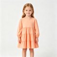 thumbnail image 6 of mgoYE Girl Long Sleeve Dress Tiered Ruffle Swing Tunic Shirt Dress, 6 of 9