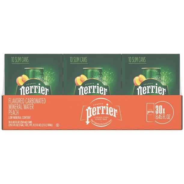 PERRIER Peach Flavored Carbonated Mineral Water