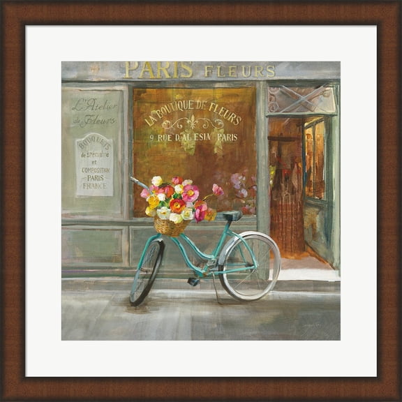 French Flowershop v2 by Danhui Nai, Framed Wall Art, 19.75W x 19.75H