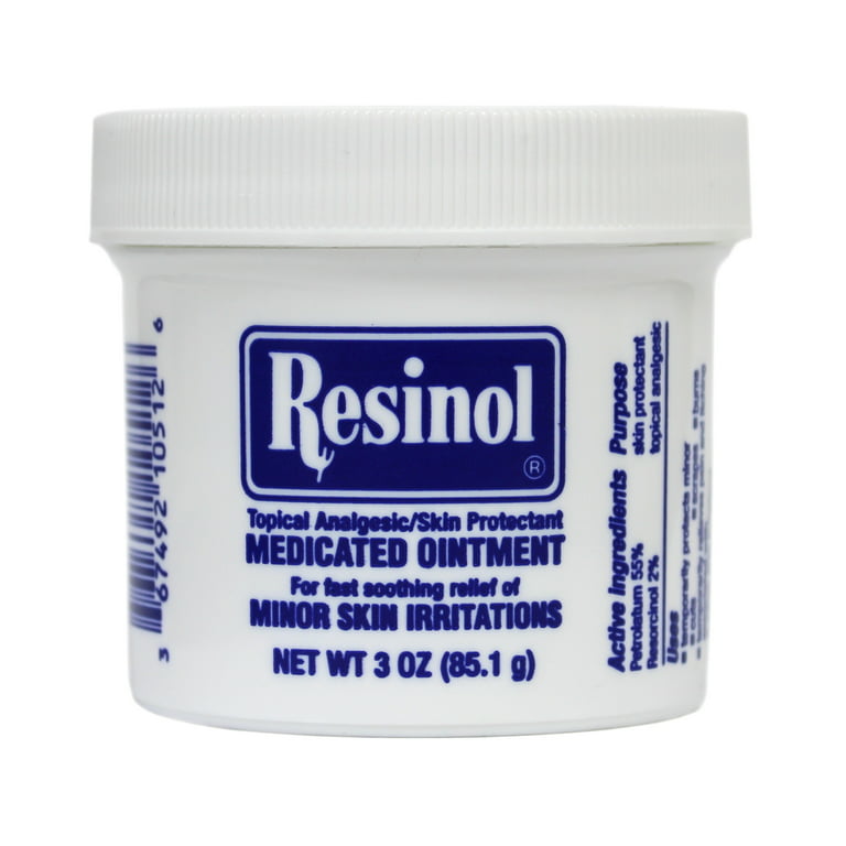 Resinol Medicated Ointment For Itch Relief And Protection Of Skin Rashes  and Irritations, 3 Ounce Jar - 3 Pack