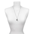 thumbnail image 3 of Delight Jewelry Acrylic Small Paw Black Silvertone Balance Bar Charm Necklace, 23", 3 of 4