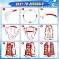 thumbnail image 3 of JoyStone 4-in-1 Floating Pool Basketball Hoop Set, Pool Toys with 4 Basketballs, Ring Toss and Sticky Ball Toss, Outdoor Summer Pool Games for Kids, Red, 3 of 10