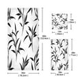 thumbnail image 3 of Three-Piece Towel Set Face Towel Towel Set Hand Towel Bath Towel Cotton Bath Towels Bath Towel Sets Hand Bath Towels Black Bamboo Leaves, 3 of 8