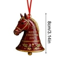 thumbnail image 3 of Horse Bell Ornament Christmas Horse Head Bell Acrylic 2D Flat Ornament: A Choice Of Festive Atmosphere And Exquisite Commemoration, 3 of 7