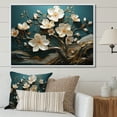 thumbnail image 2 of Designart "Spring Elegance White and Gold Flower Beauty II" Oversized Floral Framed Wall Art - Traditional White Flowers Living Room Framed Canvas Art, 2 of 7