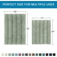 thumbnail image 2 of Sage Bathroom Rugs, Bath Mat Set of 2 Extra Thick Chenille Striped Pattern Shaggy Bath Rugs for Bath Room, Non Skid Bath Mats for Bathroom Floor (32 x 20 Plus 24 x 17 - Inches), 2 of 4