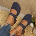 thumbnail image 4 of Hopeusnice Middle Mid-Heels Shoes for Women PU Materials Summer Shoes Breathable Soft Trendy Non-Slip Block Mid-Heel Open Toe Sandals Women's Middle Mid-Heels Shoes Comfortable Walking Shoes Blue 37, 4 of 8