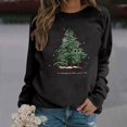 thumbnail image 4 of Christmas Tree Sweatshirts for Women 2025 Long Sleeve Crewneck Xmas Holiday Graphic Sweatshirt Pullover Tops, 4 of 5