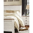 thumbnail image 2 of Signature Design by Ashley Willowton Queen Panel Headboard, Whitewash, Coastal Wood-Look Headboard, 2 of 4