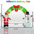 thumbnail image 2 of Arco inflable navideño iluminado de 12 pies OILCUP para interiores y exteriores, 2 of 7