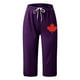 thumbnail image 3 of Pantalones capri de lino para mujer 2025: cintura con cordón, bolsillos estampados, largo cropped para ropa informal y de resort., 3 of 3