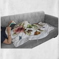 thumbnail image 6 of Flower Soft Flannel Fleece Throw Blanket, Shabby Form Roses Buds Leaves Tulips Floral Details Butterfly Natural Eco Print, Cozy Plush for Indoor and Outdoor Use, 50" x 60", Multicolor, by Ambesonne, 6 of 6