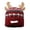 1-Red5264, variant on XIAOCHA Women’S Reindeer‑Antler Beanie,Fair‑Isle‑Knit Fall‑Winter Outdoor Toque,Khaki