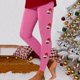 thumbnail image 1 of MKLEKYY Leggings para mujer, leggings de entrenamiento, leggings con estampado navideño, pantalones de bloques de color, leggings suaves y elásticos. 3307, 1 of 3