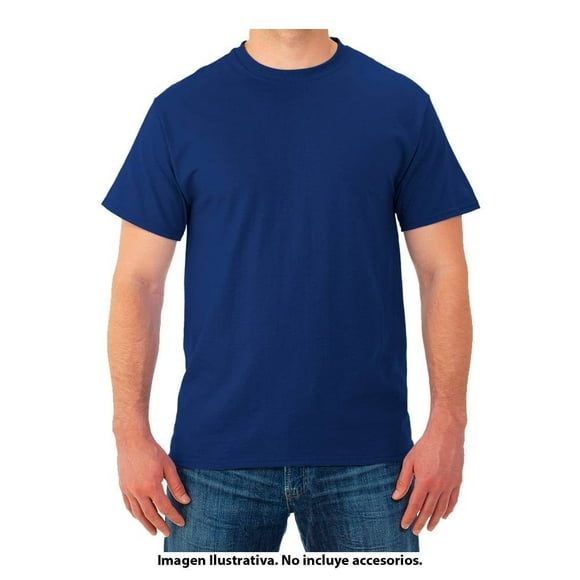 Playera Fruit Of The Loom para Hombre, Manga Corta Lisa Azul Talla G