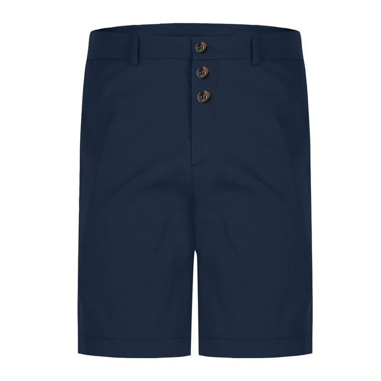 asjyhkr Mens Dress Shorts Casual Button Waistband Cotton Linen Breathable  Beach Party Wedding Shorts with Pockets - Walmart.com