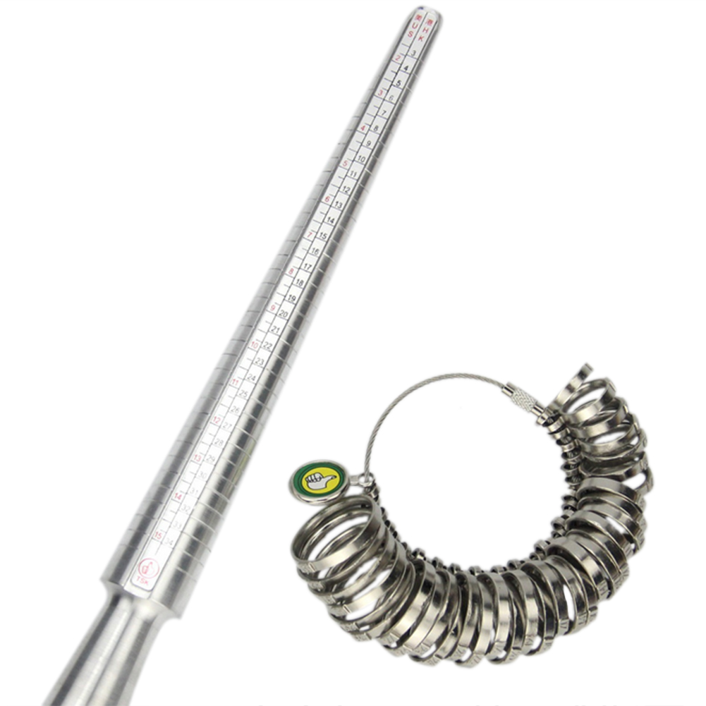 Jewelry Measuring Tool Sets Aluminium Ring Size Stick Mandrel Ring