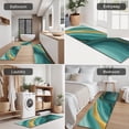 thumbnail image 5 of Teal Gold Marble Pattern Kitchen Rugs Sets Of 3,Kitchen Runner Rugs Non Skid Washable,Decorative Kitchen Floor Mats for Kitchen,Sink,Laundry,17"x30"+ 17"x47" + 17"x59", 5 of 6