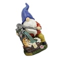 thumbnail image 1 of Kearding ¡Novedad de 2021! Estatua de enano de jardín, estatua de enano de resina que lleva bola mágica y luz Led Solar, gnomos, figuras de Iluminación y accesorios Azul, 1 of 6