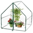thumbnail image 4 of Green Outdoor Waterproof Portable Plant Greenhouse with 2 Clear Zippered Windows, 4 of 8