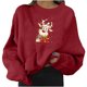 thumbnail image 2 of Pntutb Navidad moda mujer Casual manga larga impreso señoras sudaderas tops Pntutb Pntutb-2374, 2 of 9