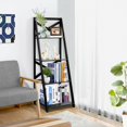 thumbnail image 3 of Costway 2 Pcs 4-Tier Ladder Shelf Bookshelf Bookcase Storage Display Leaning Home Office, 3 of 8