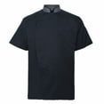 thumbnail image 1 of TOPTIE Unisex Short Sleeve Chef Coat Jacket, Black with Gray Collar, 1 of 8