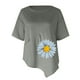 thumbnail image 4 of Moda Mujer Verano Casual Manga Corta Cuello Redondo Estampado Blusa Camiseta Wmkox8yi bvn1265, 4 of 4
